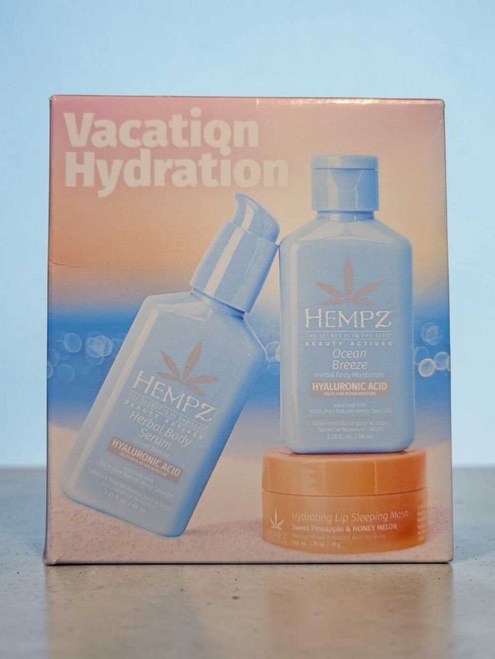 Hempz Vacation Hydration Set.